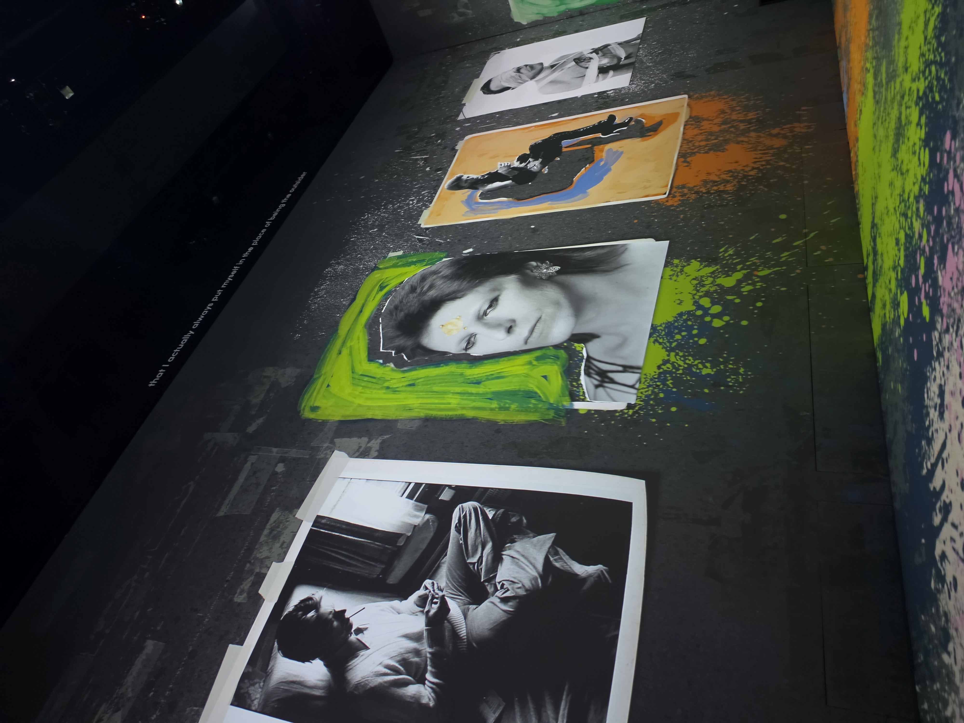 Polaroids with painted overlays